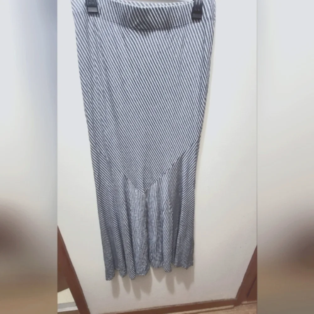 Cato Black & White Striped Maxi Skirt